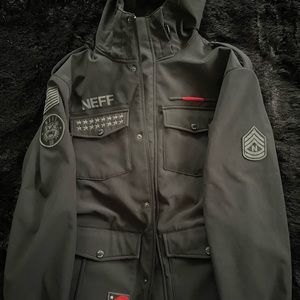 Mens Neff Snowboard Jacket, Black, size Small